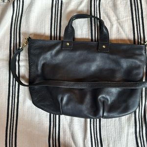 Clare V. leather Messenger Bag with extra strap-good used condition